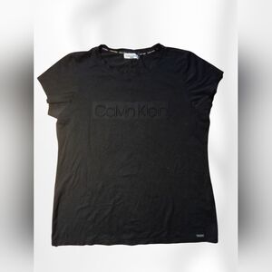 Calvin Klein Black Short-Sleeve Logo Crew Tee